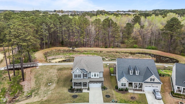 3020 Mavisbank Cir, Apex, NC 27502 - view from above of property featuring a heavily wooded area