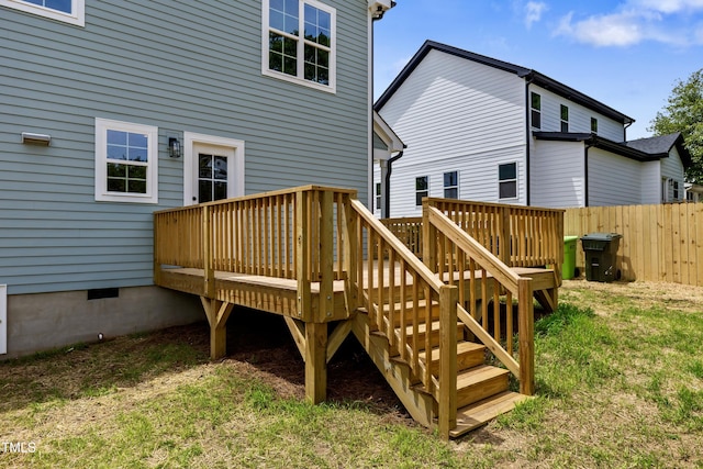 2521 Newbold St, Raleigh, NC 27603 - wooden deck featuring stairway