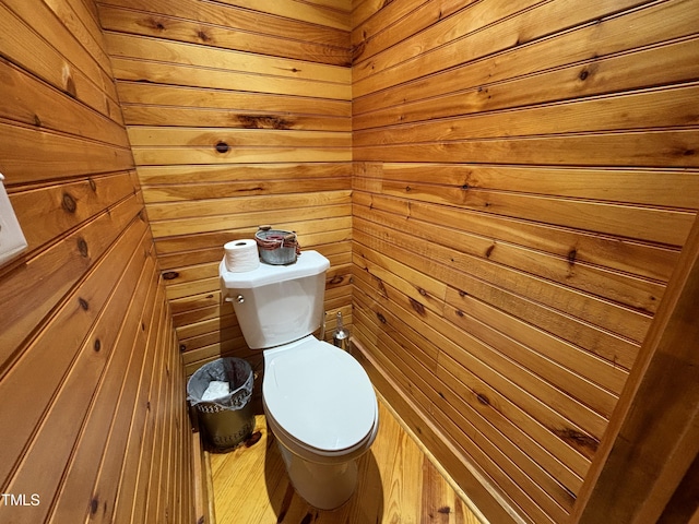 603 Hugo St, Durham, NC 27704 - bathroom with toilet and wooden walls