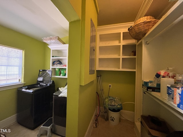 603 Hugo St, Durham, NC 27704 - washroom featuring tile patterned floors and baseboards
