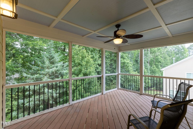 317 Springhurst Ln, Cary, NC 27511 - wooden deck with ceiling fan