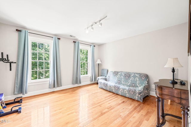 1317 Woodgate Manor Ct, Raleigh, NC 27614 - living area with track lighting and wood finished floors