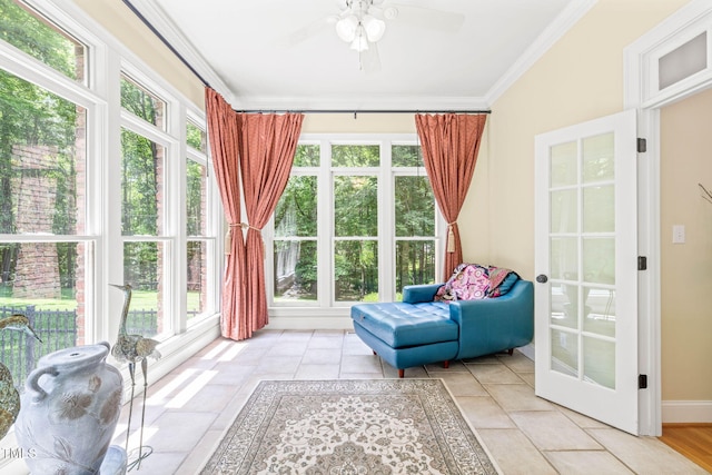 1317 Woodgate Manor Ct, Raleigh, NC 27614 - sunroom / solarium with plenty of natural light and crown molding