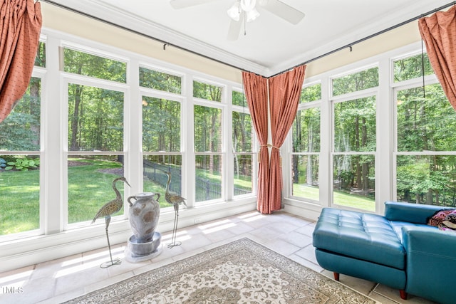 1317 Woodgate Manor Ct, Raleigh, NC 27614 - sunroom / solarium with tile patterned floors and ornamental molding
