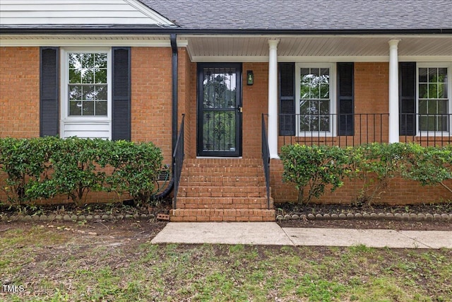 5110 Old Well St, Durham, NC 27704 - entrance to property with brick siding and a shingled roof