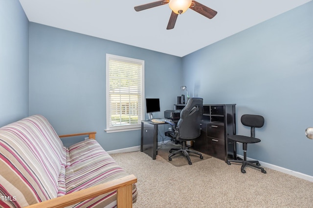 6 N Carolina Ave, Benson, NC 27504 - carpeted office with ceiling fan and baseboards