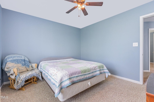 6 N Carolina Ave, Benson, NC 27504 - bedroom featuring carpet floors, baseboards, and a ceiling fan