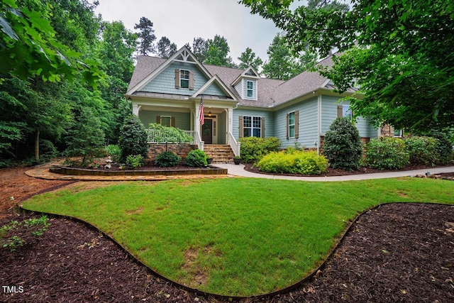 201 Margaret Mann Way, Pittsboro, NC 27312 - craftsman house featuring a porch and a front yard