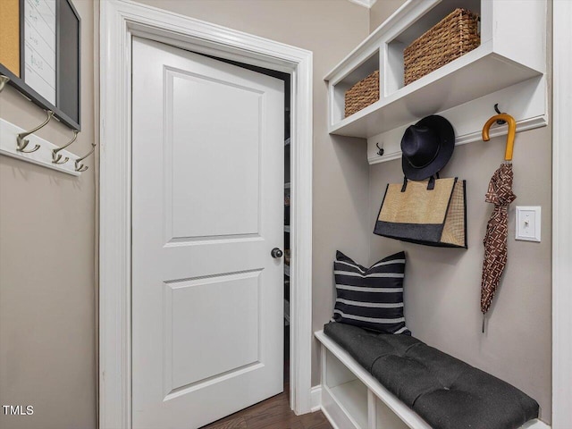374 Crimson Way, Pittsboro, NC 27312 - mudroom featuring dark wood-style floors