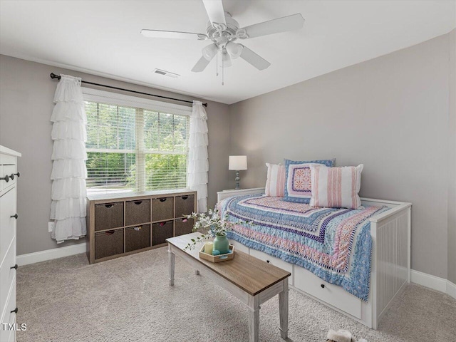 374 Crimson Way, Pittsboro, NC 27312 - carpeted bedroom featuring baseboards and ceiling fan