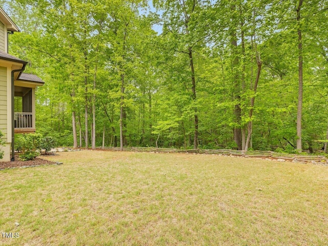 374 Crimson Way, Pittsboro, NC 27312 - view of green lawn with a forest view