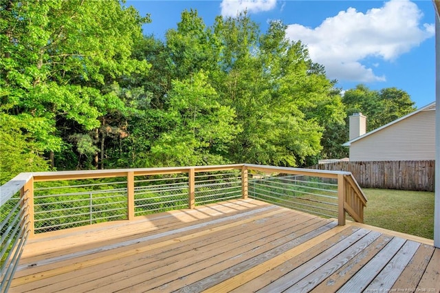 5921 Bloomsbury Dr, Fayetteville, NC 28306 - view of wooden terrace