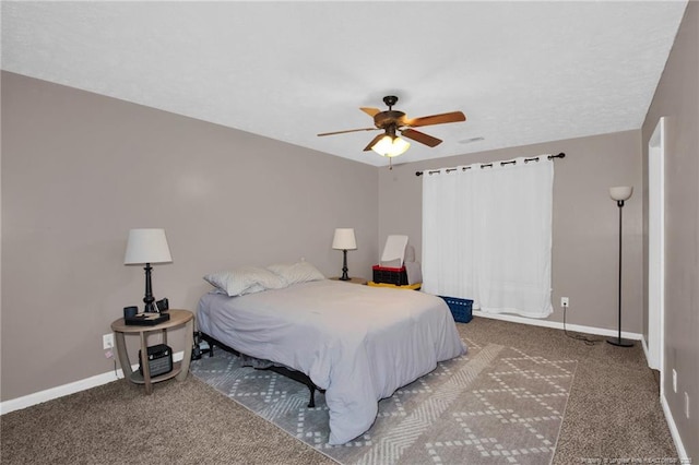 5921 Bloomsbury Dr, Fayetteville, NC 28306 - carpeted bedroom with baseboards and ceiling fan
