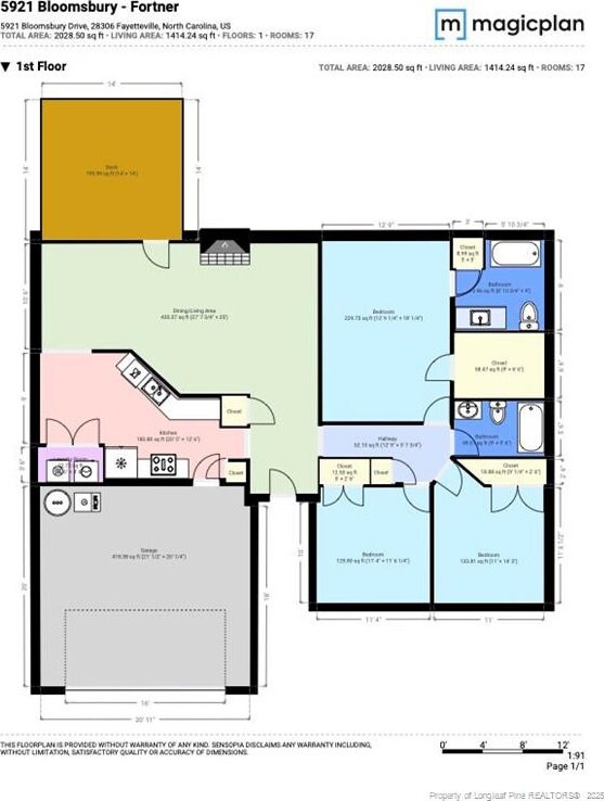 5921 Bloomsbury Dr, Fayetteville, NC 28306 - room layout