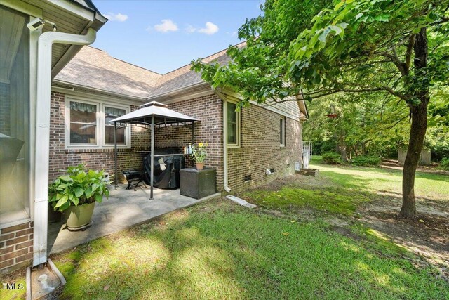 5924 Finish Line Dr, Hope Mills, NC 28348 - view of green lawn featuring a patio and a gazebo