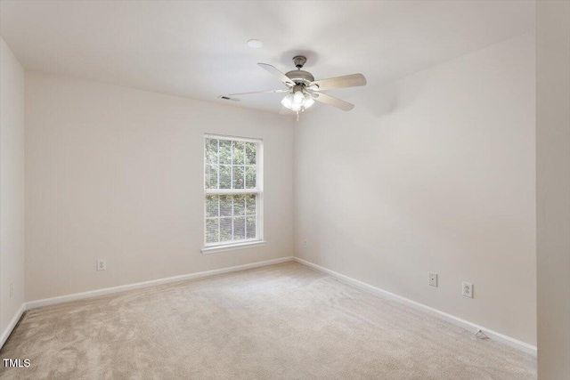 402 Halls Mill Dr, Cary, NC 27519 - empty room featuring light carpet, ceiling fan, and baseboards
