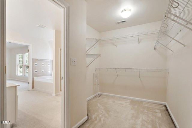402 Halls Mill Dr, Cary, NC 27519 - walk in closet featuring light carpet