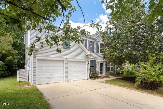 402 Halls Mill Dr, Cary, NC 27519 - view of front of property with driveway, a front yard, and an attached garage