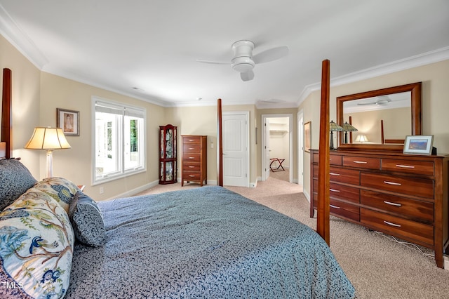 84307 Winslow, Chapel Hill, NC 27517 - carpeted bedroom with ornamental molding and ceiling fan
