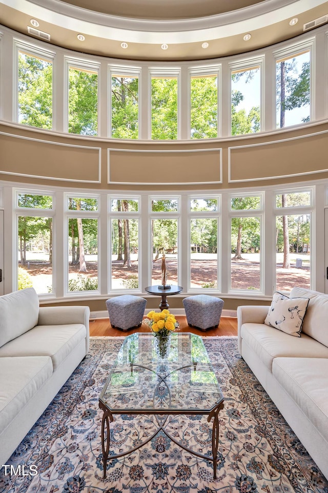 84307 Winslow, Chapel Hill, NC 27517 - living room with wood finished floors and a towering ceiling