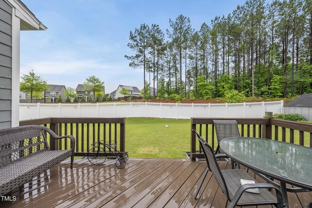 2909 Landon Pines Ct, New Hill, NC 27562 - deck featuring outdoor dining space