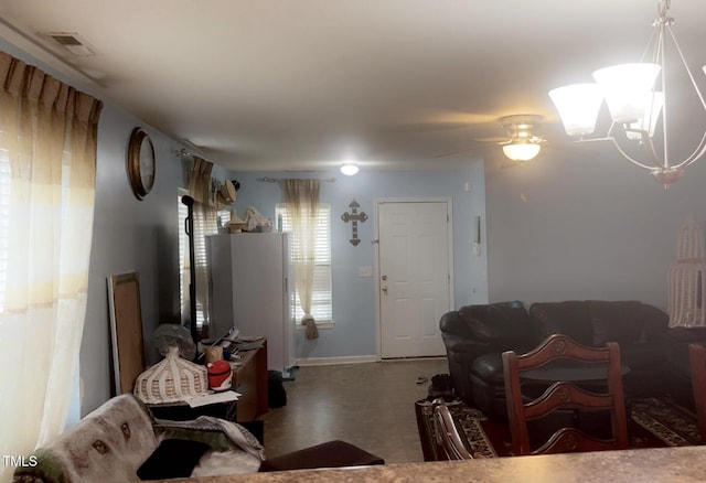 764 Grove Creek Ln, Raleigh, NC 27610 - living room featuring baseboards