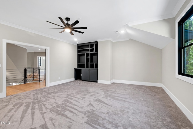 5406 Garrett Rd, Durham, NC 27707 - additional living space featuring a ceiling fan, carpet floors, and recessed lighting