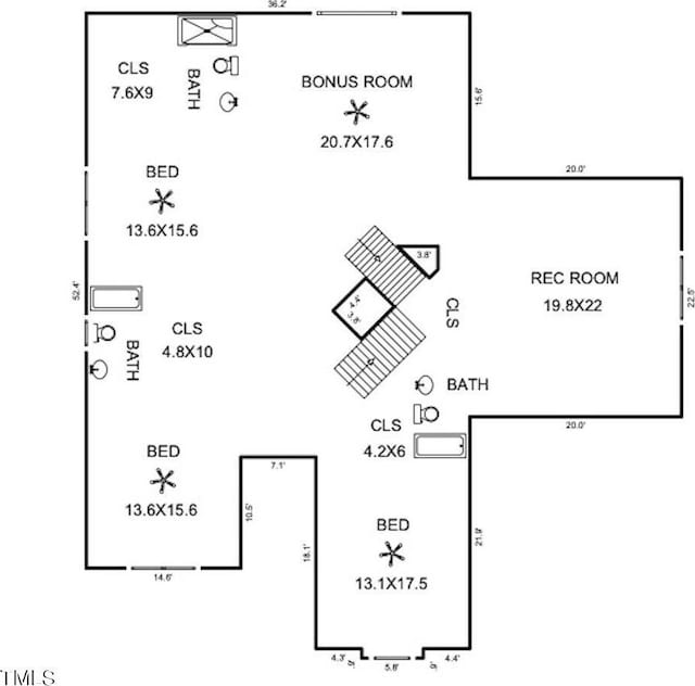 5406 Garrett Rd, Durham, NC 27707 - view of floor plan / room layout