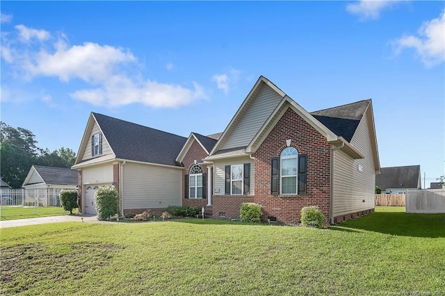 3811 Briargate Ln, Fayetteville, NC 28314 - view of front facade featuring brick siding, concrete driveway, and crawl space