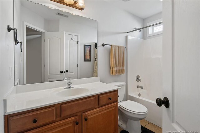 3811 Briargate Ln, Fayetteville, NC 28314 - full bath featuring vanity, toilet, and bathtub / shower combination