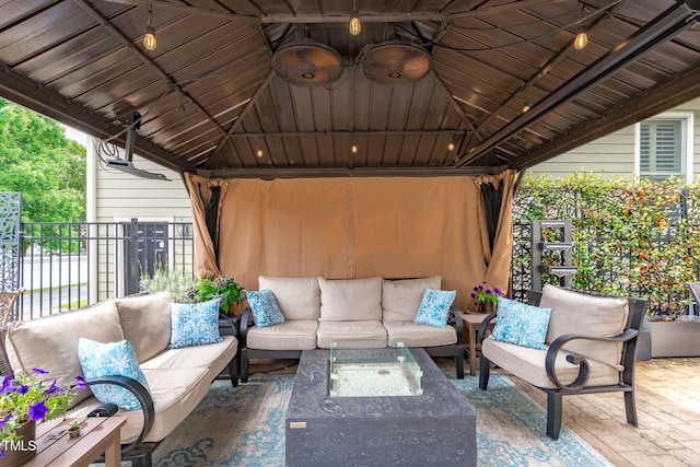 321 Commons Walk Cir, Cary, NC 27519 - deck with a gazebo, outdoor lounge area, and a patio