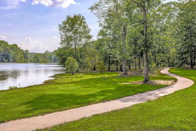 321 Commons Walk Cir, Cary, NC 27519 - surrounding community featuring a water view and a yard