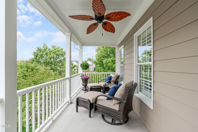 321 Commons Walk Cir, Cary, NC 27519 - balcony with a ceiling fan