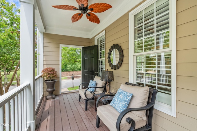 321 Commons Walk Cir, Cary, NC 27519 - wooden porch with a ceiling fan