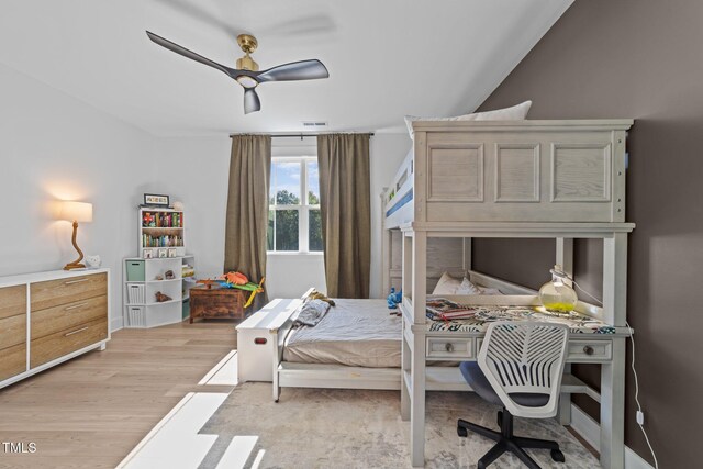 105 Scotland Dr, Youngsville, NC 27596 - bedroom with light wood-type flooring and ceiling fan