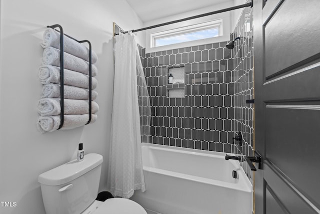 105 Scotland Dr, Youngsville, NC 27596 - bathroom with shower / bath combo with shower curtain and toilet