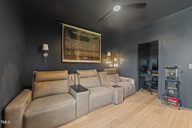 105 Scotland Dr, Youngsville, NC 27596 - cinema room featuring wood finished floors and ceiling fan