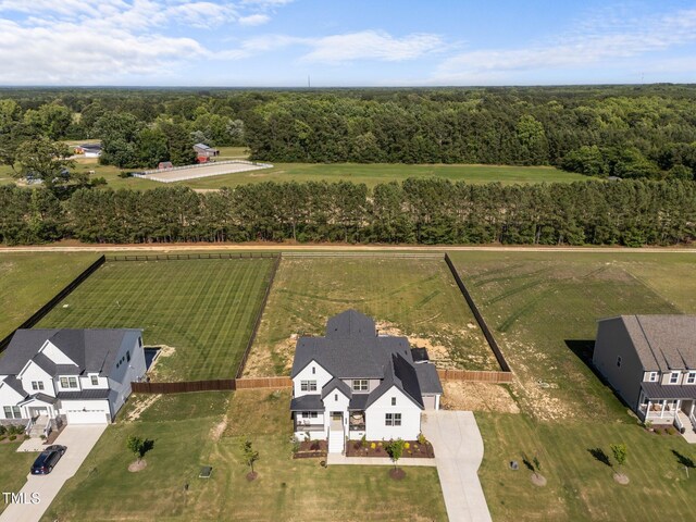 105 Scotland Dr, Youngsville, NC 27596 - aerial view of property and surrounding area featuring a forest