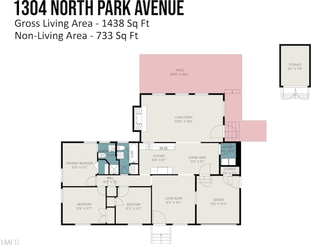1304 Park Ave, Dunn, NC 28334 - property floor plan