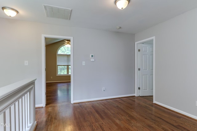 1310 Southgate Dr, Raleigh, NC 27610 - spare room with wood finished floors, baseboards, and a ceiling fan