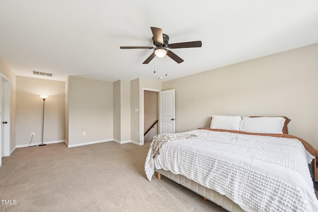 1004 Lake Michael Way, Mebane, NC 27302 - bedroom featuring light colored carpet, baseboards, and a ceiling fan