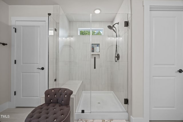 232 Duncan Creek Rd, Lillington, NC 27546 - full bath featuring a stall shower and baseboards