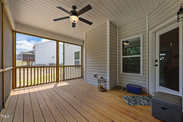 232 Duncan Creek Rd, Lillington, NC 27546 - deck with ceiling fan
