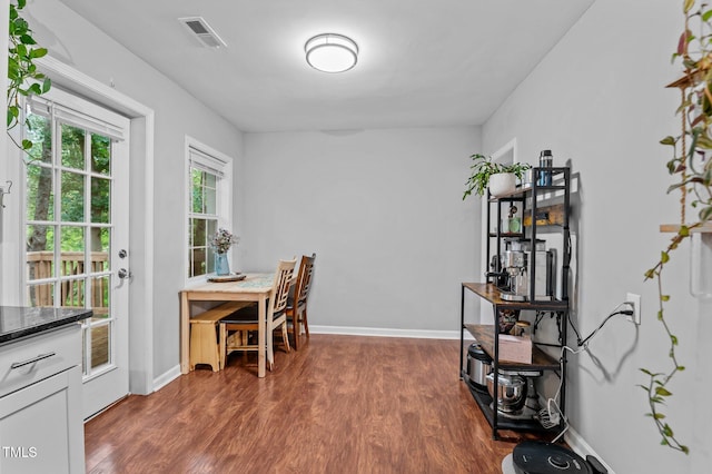 3803 Jonesville Rd, Wake Forest, NC 27587 - office featuring dark wood-style flooring and baseboards
