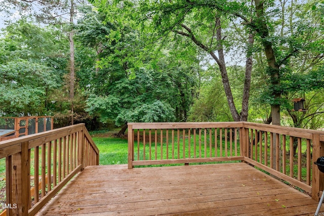 3803 Jonesville Rd, Wake Forest, NC 27587 - wooden terrace with a yard
