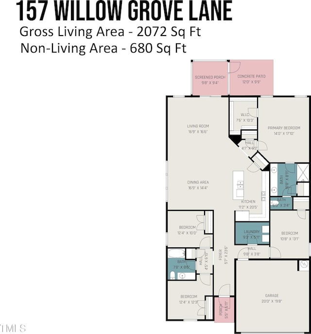 157 Willow Grove Ln, Fuquay Varina, NC 27526 - home floor plan