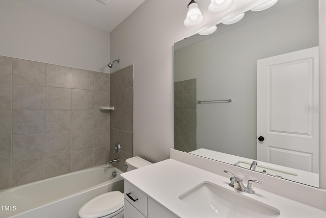 1475 Sierra Glen Cir, Apex, NC 27502 - bathroom featuring toilet, vanity, and shower / washtub combination
