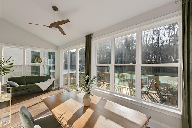 1475 Sierra Glen Cir, Apex, NC 27502 - sunroom featuring lofted ceiling, healthy amount of natural light, and wood finished floors