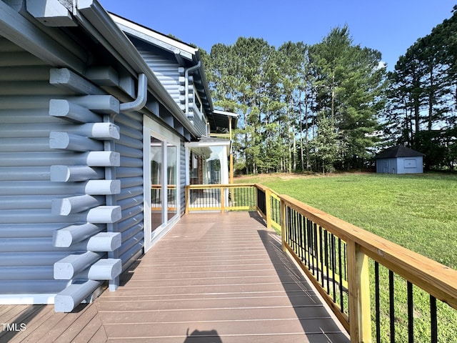 1283 Ennis Rd, Angier, NC 27501 - wooden deck with a yard