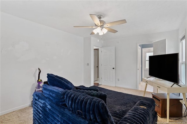 1266 Exeter Ln, Fayetteville, NC 28314 - bedroom featuring carpet floors, baseboards, and ceiling fan